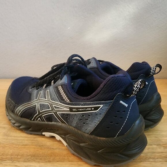 ASICS Gel-Venture 8 Shoes Mens Size 9.5 Blue Black Trail Running Mesh 1011B486